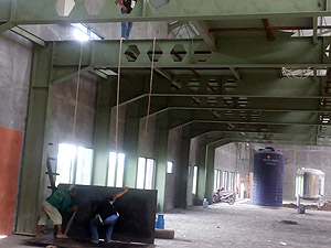 Plate about to be installed