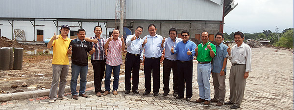 Completed pavingstones, with team MJB and team Mandiri