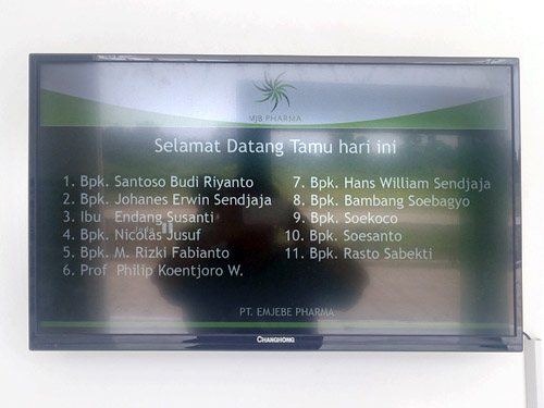 Onscreen Welcome for Shareholders